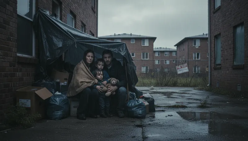Illustration of underclass: A social group with limited economic resources.