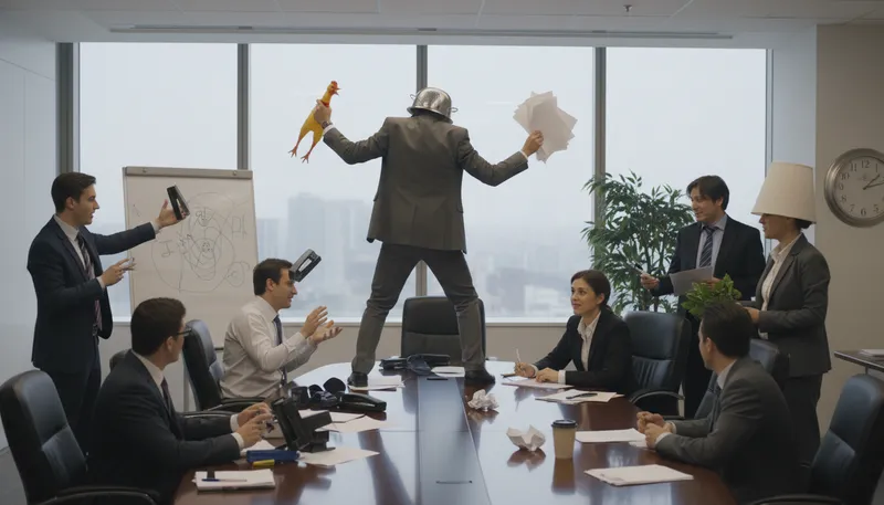 Illustration of lunatics have taken over the asylum: Chaos reigns when the irresponsible hold power.