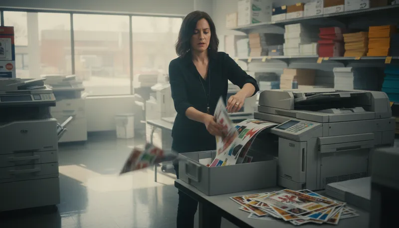 Illustration of run off: produce copies quickly
