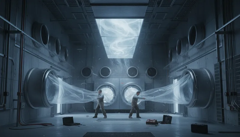 Illustration of plenum: a space completely filled with matter.