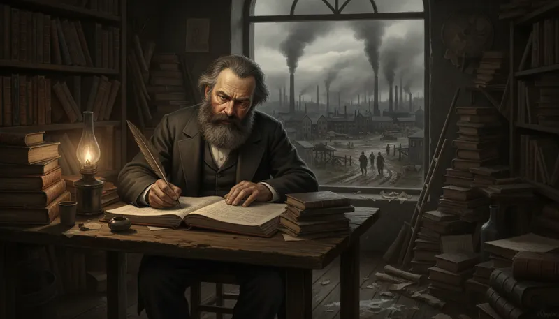 Illustration of marx: A philosopher known for his ideas on socialism.