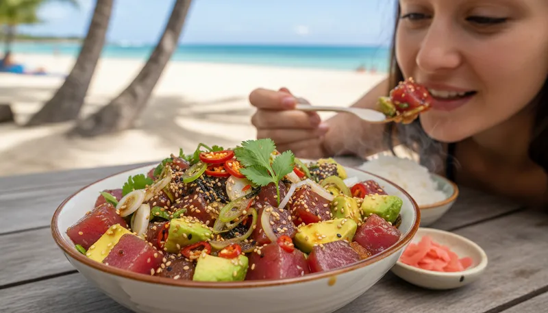 Illustration of ono: Hawaiian word meaning delicious or tasty