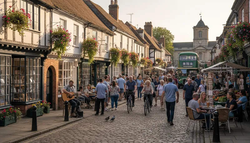 Illustration of farnham: A town name in Surrey, England.