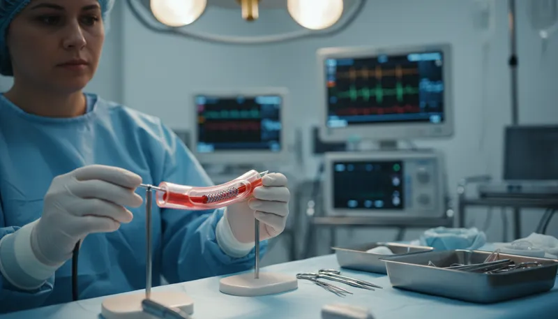 Illustration of stent: a device to keep a passage open