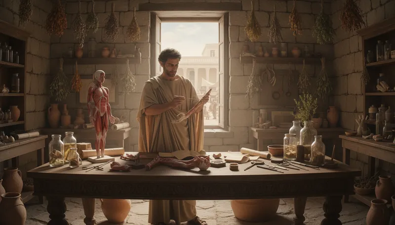 Illustration of galen: An ancient physician and philosopher.
