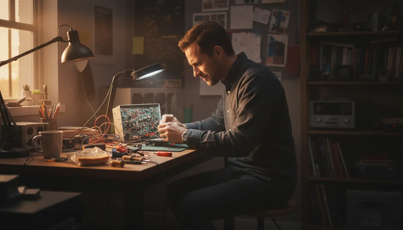 Ilustrasi work away: to continue doing a task diligently