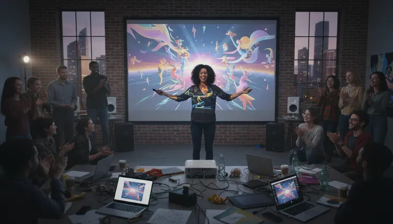 Illustration of animation: liveliness or vigor in action