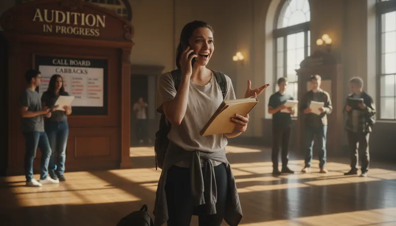 Illustration of callback: a follow-up invitation after an audition
