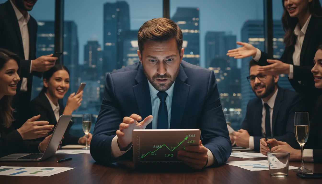 Illustration of FOMO: fear of missing out on investment opportunities