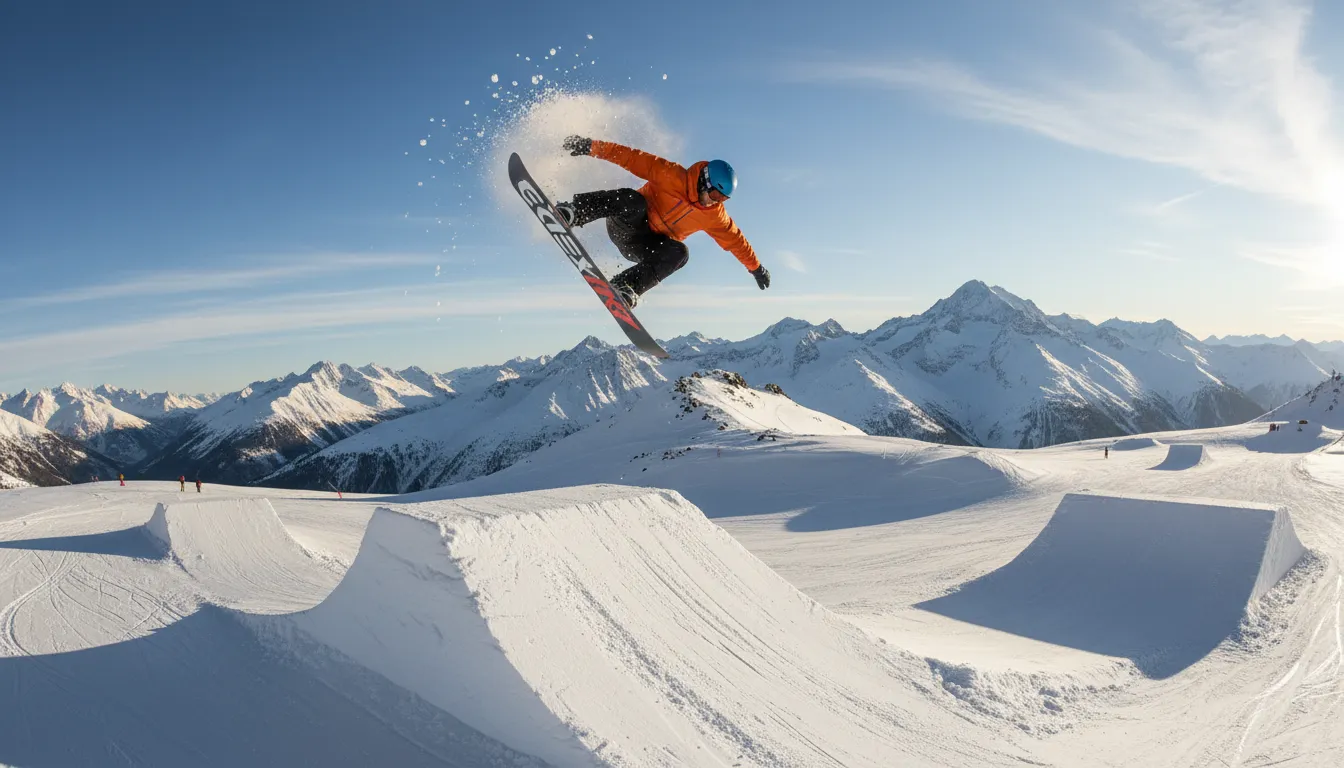 Illustration von catch big air: to make a very high jump on a board