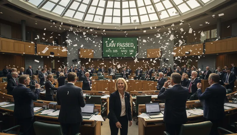 Illustration of house: group of elected officials in legislature