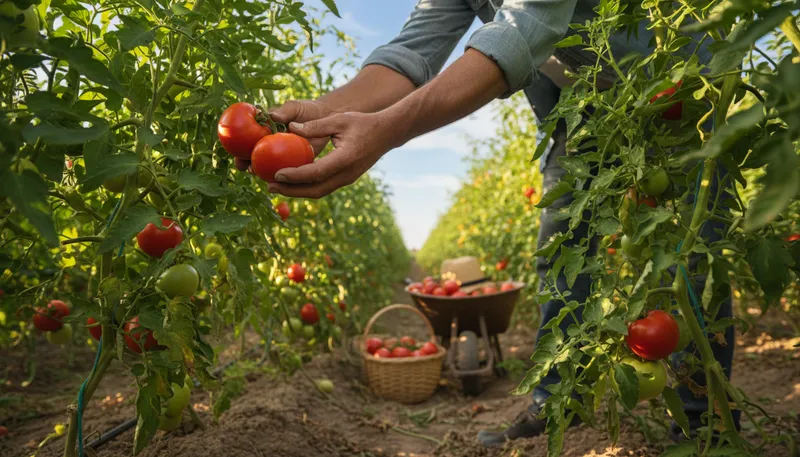 Illustration of farm: Land used for growing crops or raising animals.