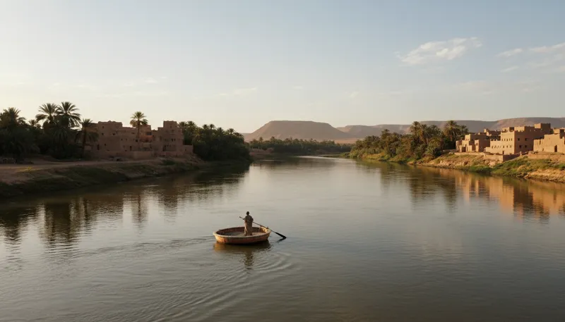Illustration of euphrates: A major river in Western Asia.