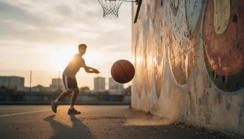 Illustration of rebound: To spring back after hitting a surface.