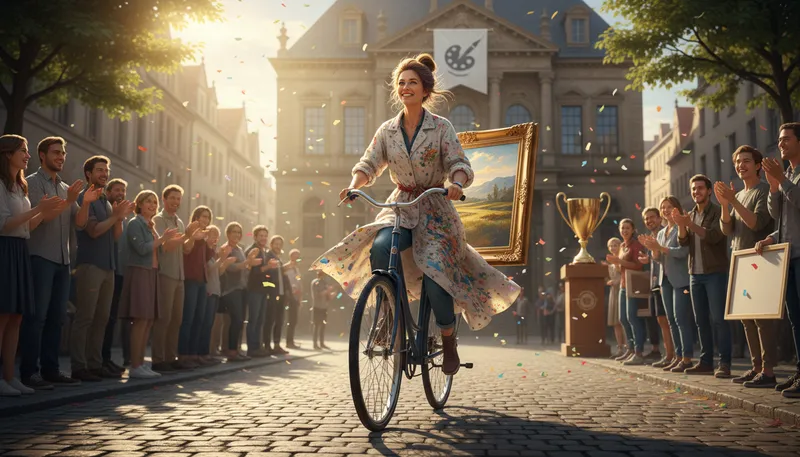 Illustration of ride high: To feel proud or successful.