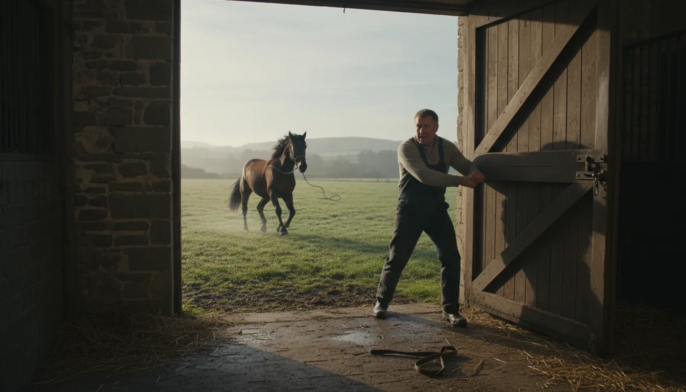 Ilustrasi close the stable door after the horse has bolted: To react too late to prevent a problem.