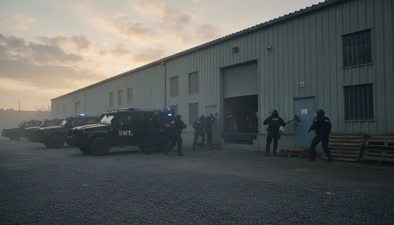 Illustration of raid: law enforcement operation