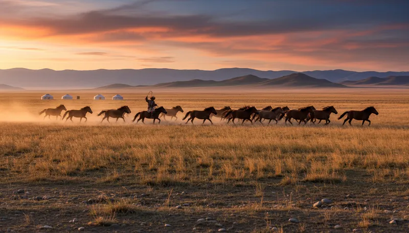 Illustration of mongolia: A vast country in East Asia.