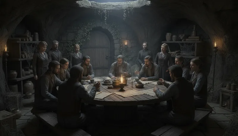 Illustration of tong: a Chinese secret society or organization