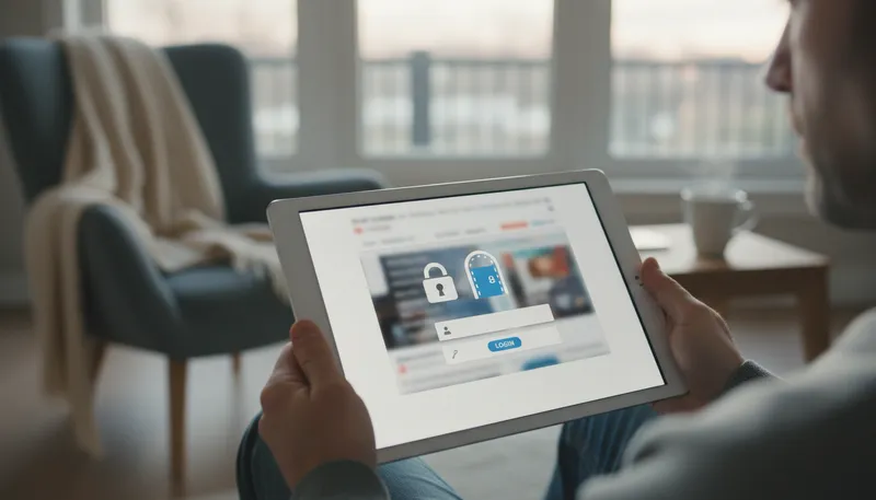 Illustration of auth: Short for authentication; verifying identity.
