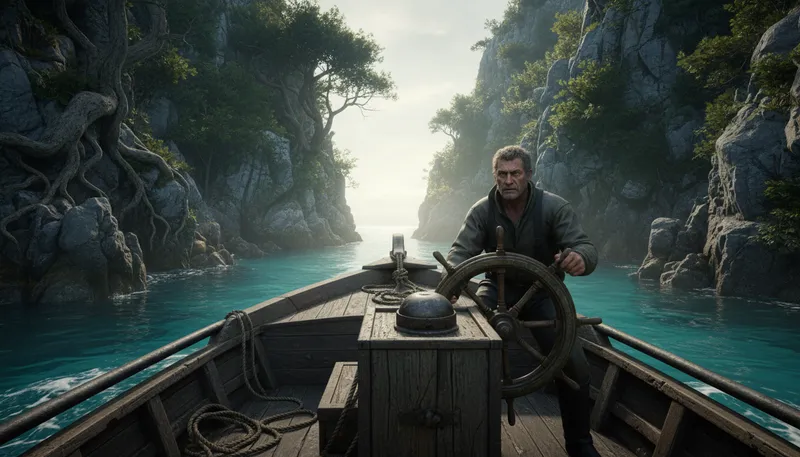 Illustration of rutter: A person who guides boats or ships.