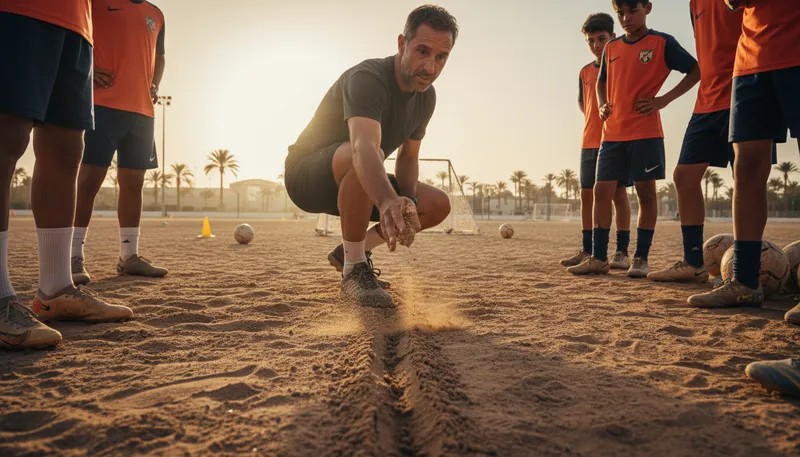 Illustration of line in the sand: a limit that should not be crossed