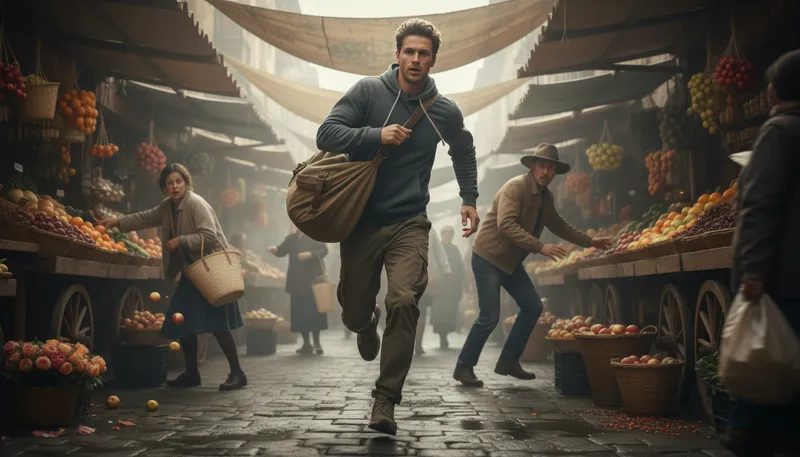 Illustration of speed merchant: A person who moves or acts quickly.