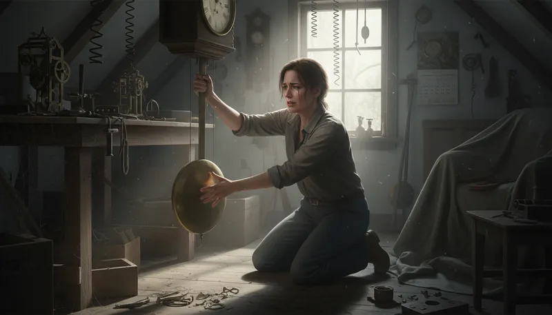 Illustration of put the clock back: To reverse time or return to the past.