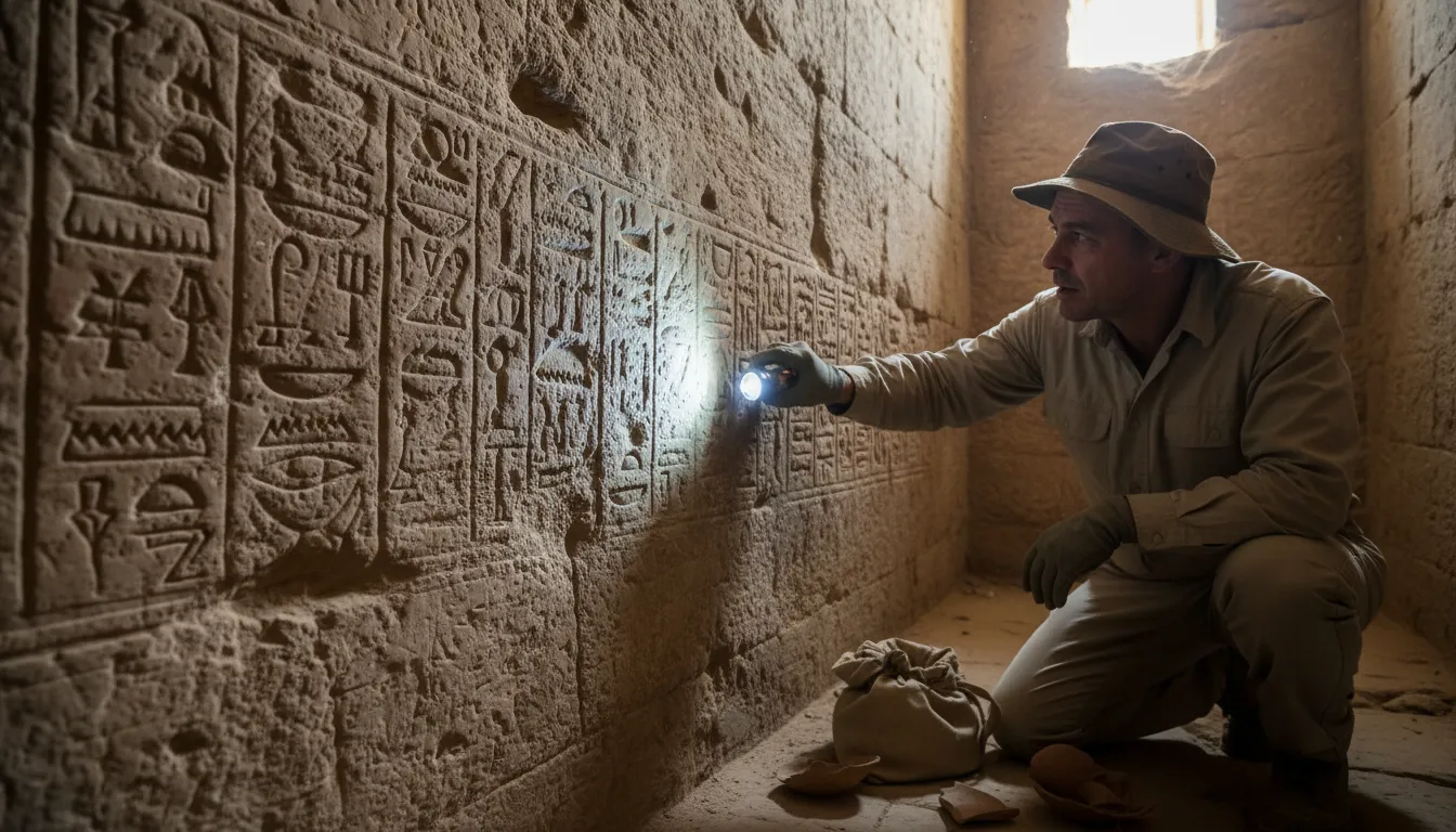 hieroglyphのイラスト：A picture or symbol used in ancient writing systems.