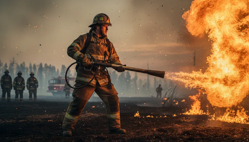 Illustration of fight fire with fire: counter an attack with similar tactics.