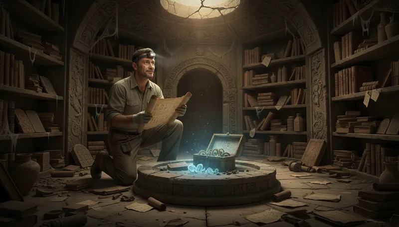 Illustration of recherche: The pursuit of knowledge or research.