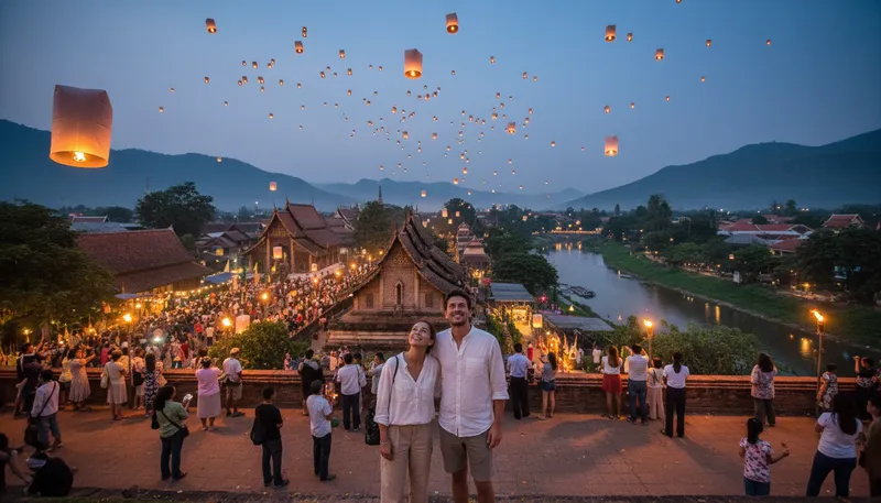 Illustration of chiang: a city in Thailand known for its culture