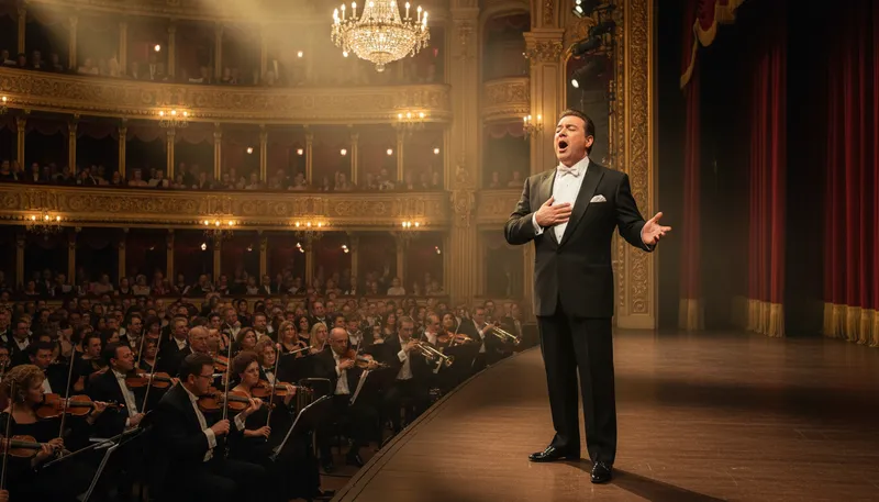 Illustration of lanza: famous American tenor singer