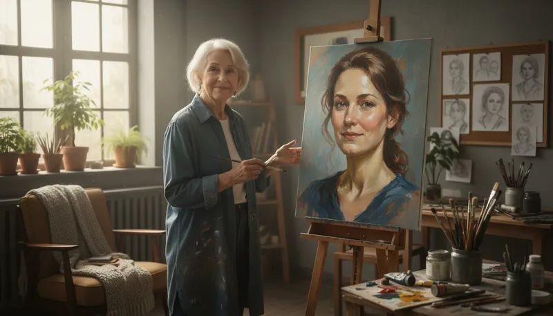 Illustration of portrayal: A representation or depiction of someone.