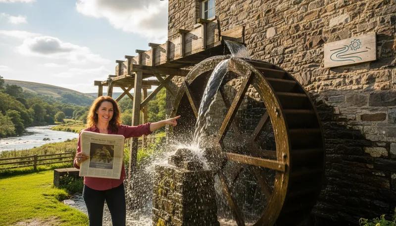 Illustration of water to one's mill: something that benefits one's interests
