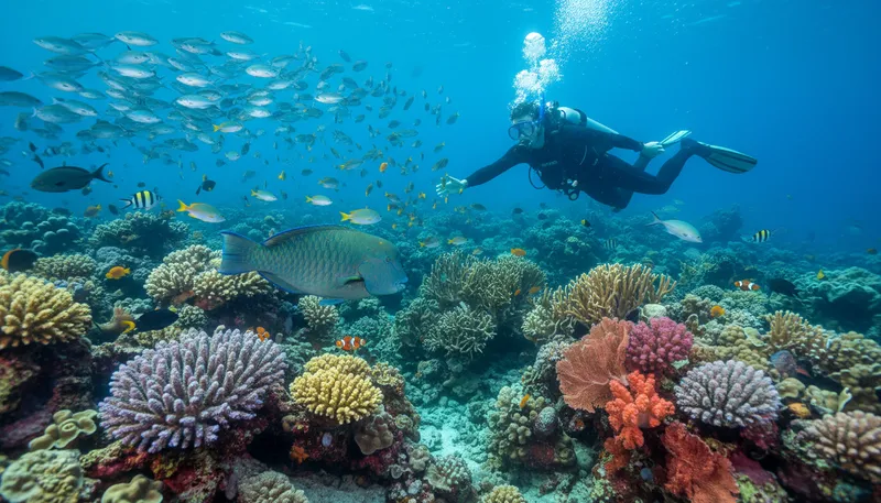Illustration of reef: A underwater structure made of coral and marine life.