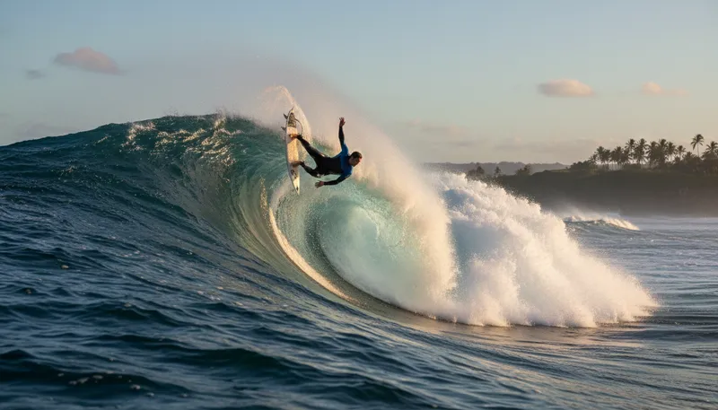 Illustration of surf: To ride on waves using a board.