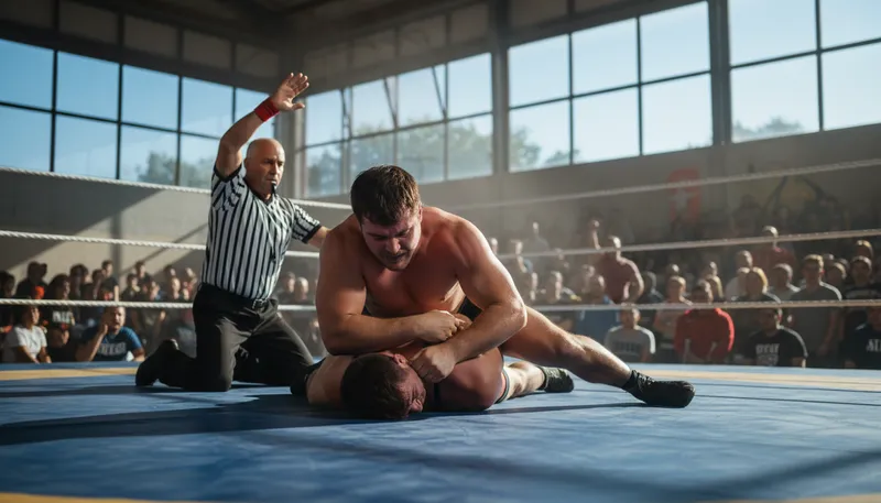 Illustration of wrestler: An athlete who competes in wrestling.