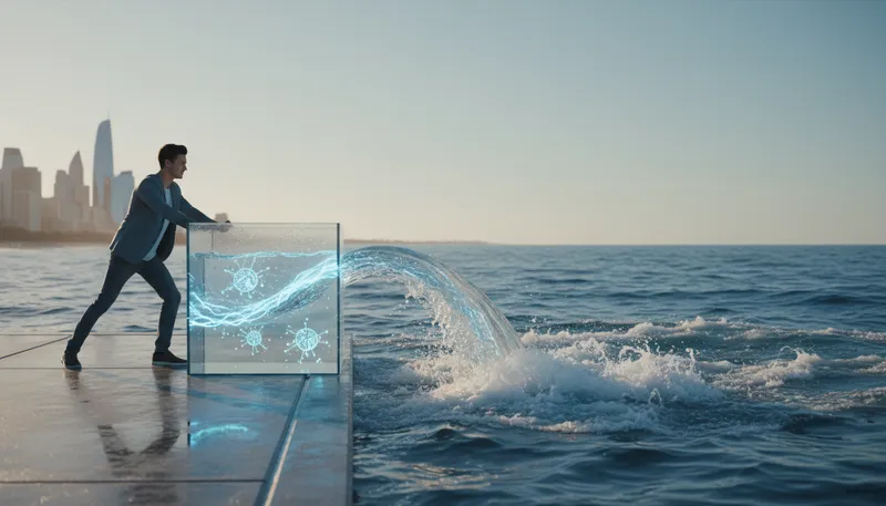 Illustration of make waves: cause disruption or change in a situation