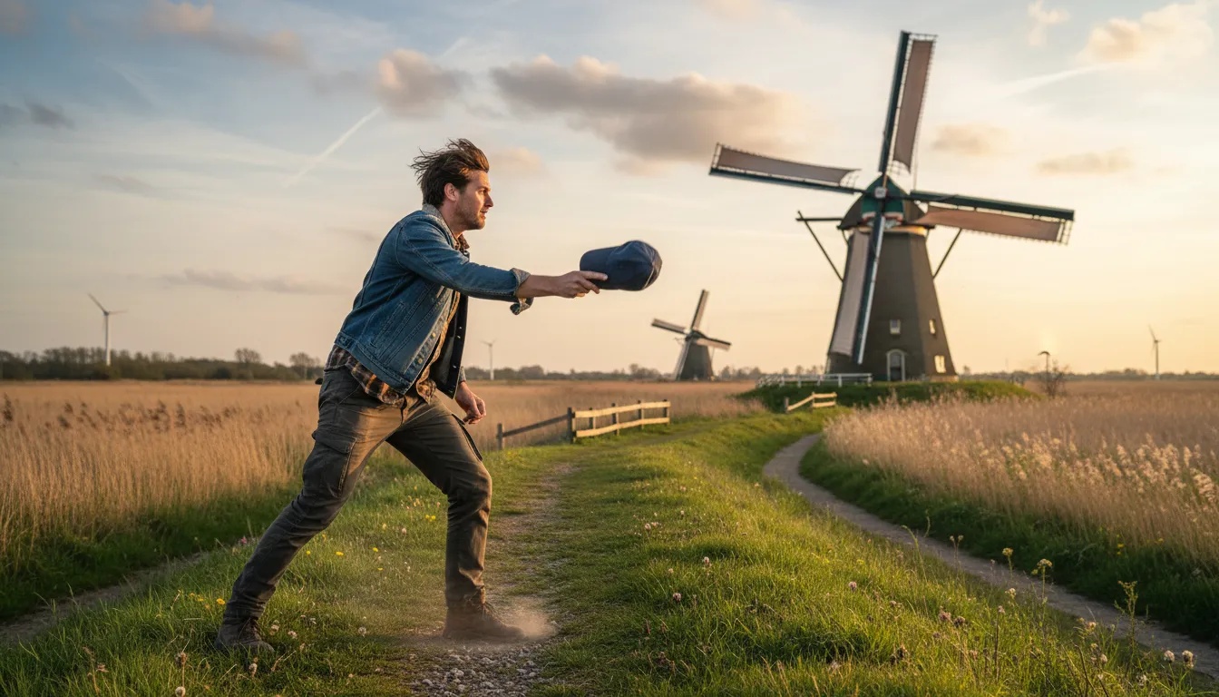 cap over the windmill 일러스트: a reckless or highly unconventional action