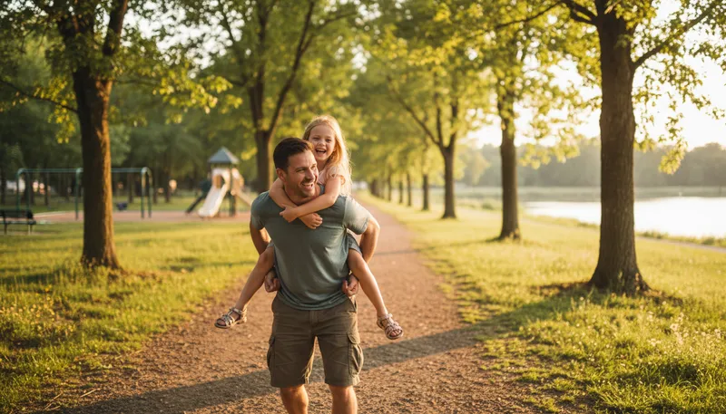 Illustration of piggyback: to carry someone on your back.