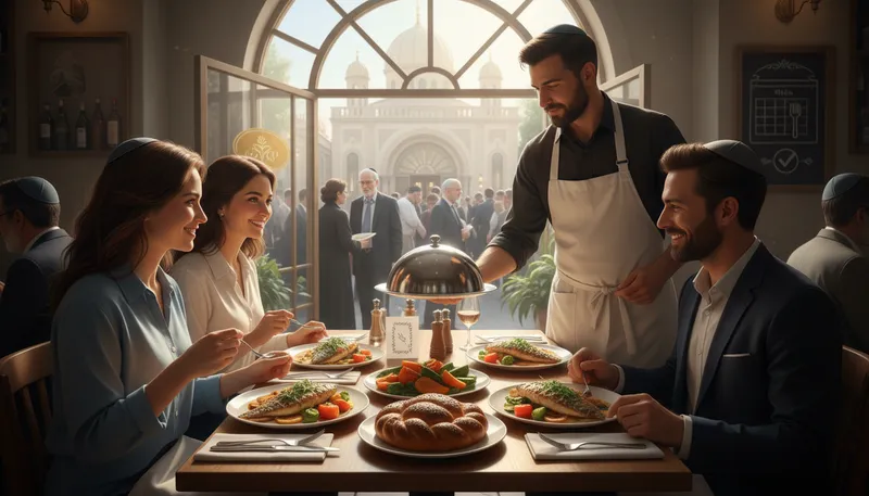 Illustration of kosher: Food prepared according to Jewish dietary laws.