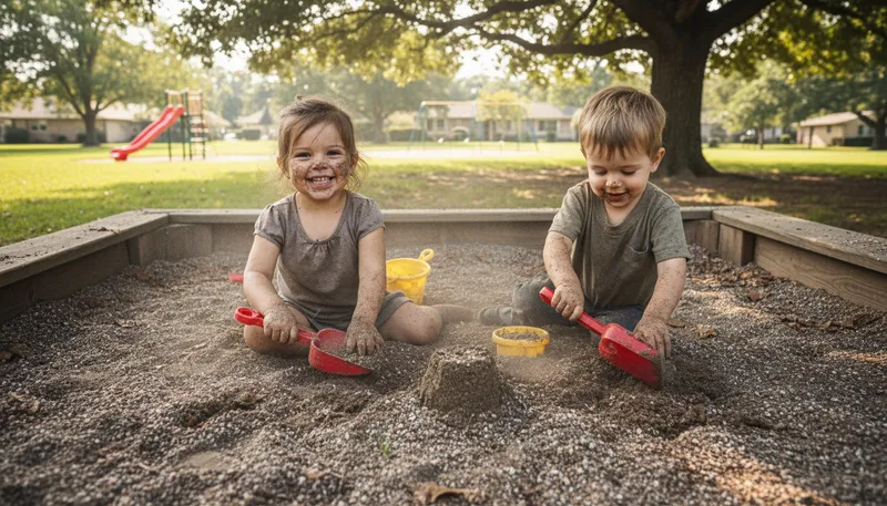 Illustration of grit: Small, loose particles of stone or sand.