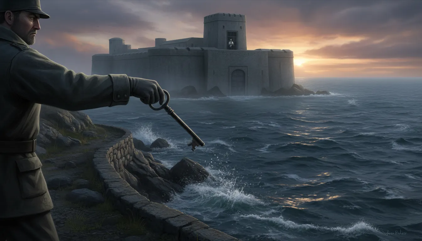 Ilustrasi throw away the key: Lock someone up permanently.