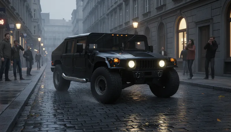 Illustration of hummer: A type of large hummingbird or vehicle.