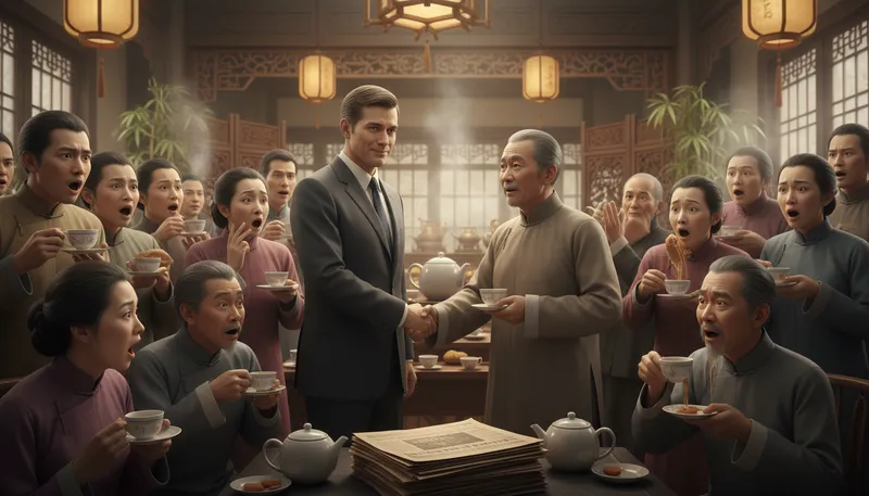 Illustration of nixon goes to china: the event of Nixon's historic visit to China.