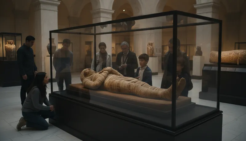 Illustration of mummy: A preserved body from ancient Egypt.