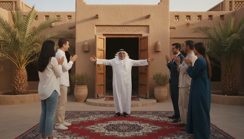 Illustration of shaikh: a title for a leader in Arab culture