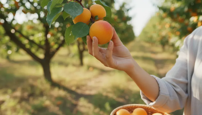Illustration of apricot: A small, sweet, orange fruit.