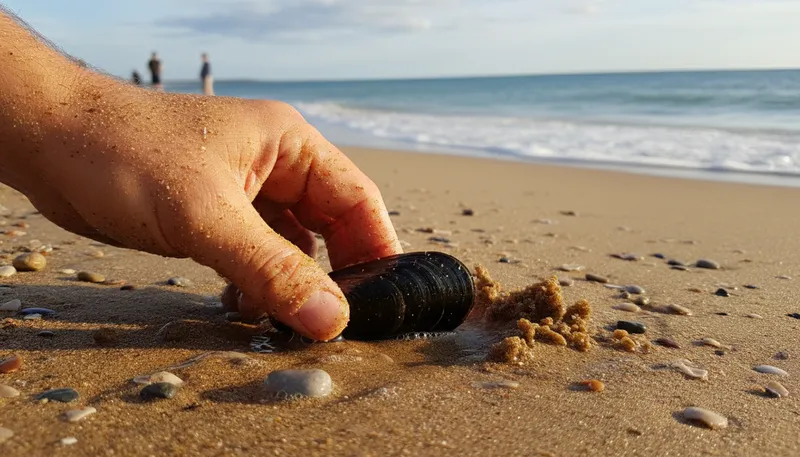 Illustration of mussel: A type of edible shellfish.